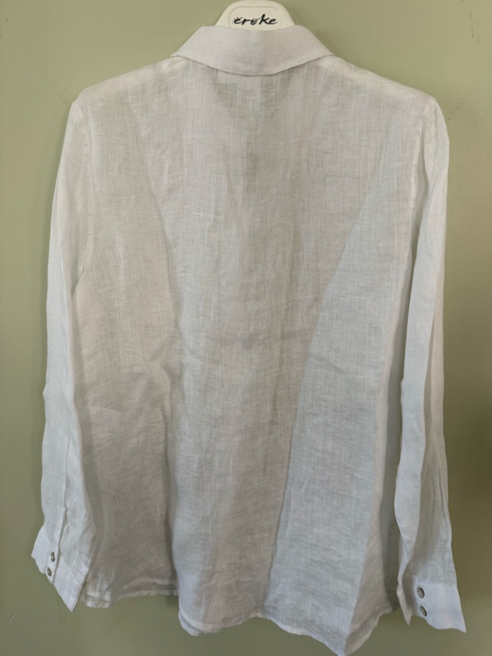 C&C California White Linen Top with Sun Logo Detail - Picture 6 of 8